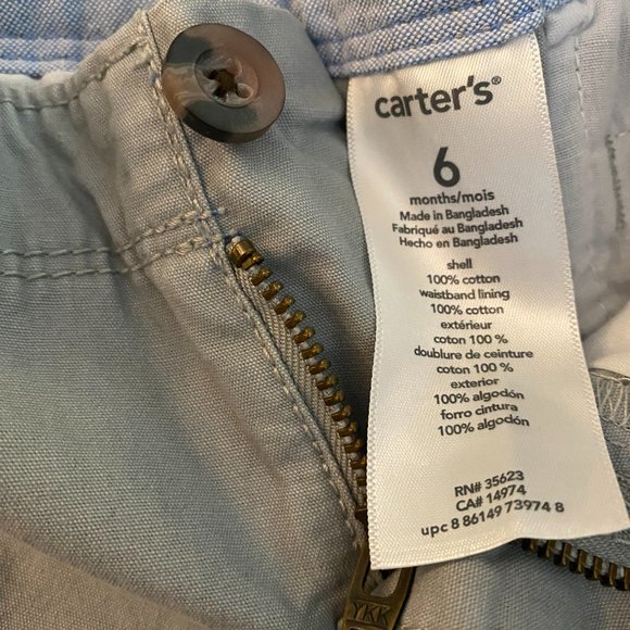 Cute Adjustable Little Gentleman Baby Pants Carter's Baby Boy Dress Gray Bottoms - Picture 6 of 8